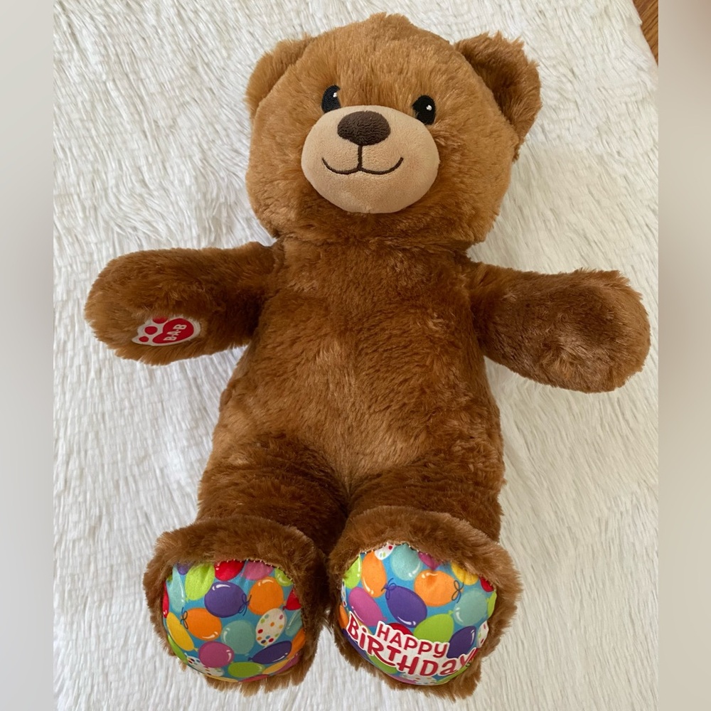 Build A Bear Happy Birthday Bear 2021 Plush 15" Stuffed Animal Teddy Bear BAB